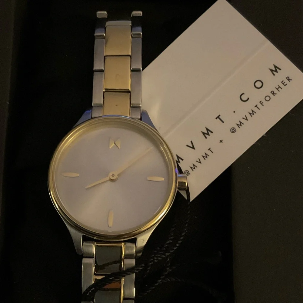 MVMT Two-Tone Gold and Silver Bracelet Band Women’s Watch.